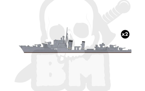Airfix 50120 Waterline Set Sink the Bismarck 1:1200 zestaw 7 modeli okrętów