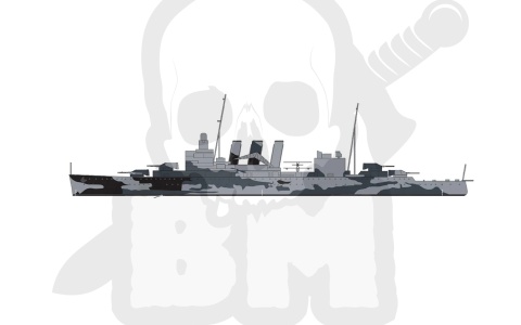 Airfix 50120 Waterline Set Sink the Bismarck 1:1200 zestaw 7 modeli okrętów
