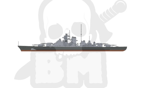 Airfix 50120 Waterline Set Sink the Bismarck 1:1200 zestaw 7 modeli okrętów