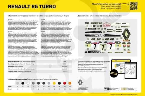 Heller 80717 Renault 5 Turbo 1:24 model samochodu