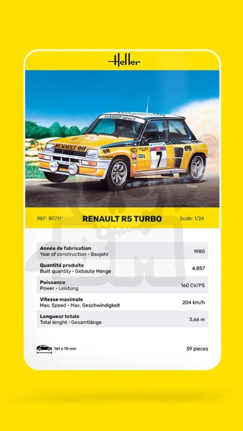 Heller 80717 Renault 5 Turbo 1:24 model samochodu