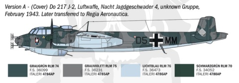 Italeri 91266 Dornier Do 217 J1/J2 Nachtjäger 1:72 model samolotu