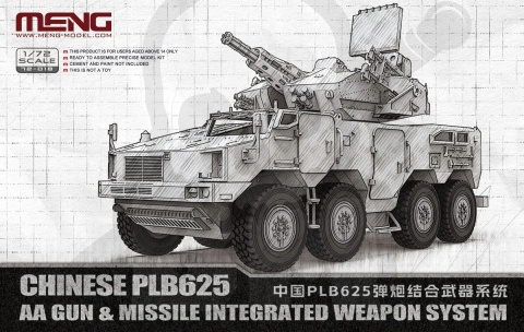 Meng 72018 Chinese PLB625 AA Gun & Missile Integrated Weapon System 1:72