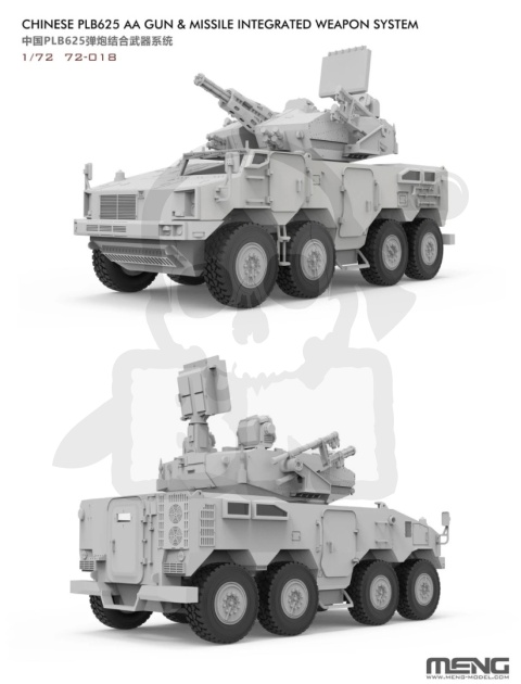 Meng 72018 Chinese PLB625 AA Gun & Missile Integrated Weapon System 1:72