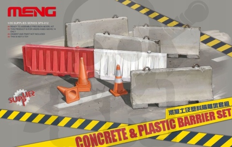 Meng SPS-012 Concrete and Plastic Barrier Set 1:35 zestaw barier