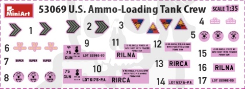 Mini Art 53069 U.S. Ammo-Loading Tank Crew 1:35 4 czołgistów