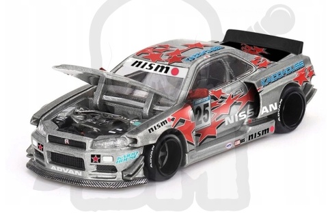 Mini Gt Kaido House 197 Nissan Skyline Gt-R (R34) Kaido Star Racing V1 1999