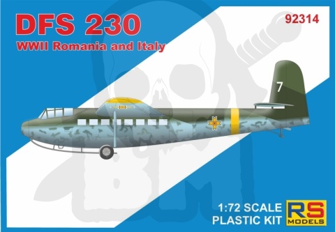 RS Models 92314 DFS-230 WWII Romania and Italy 1:72 model szybowca