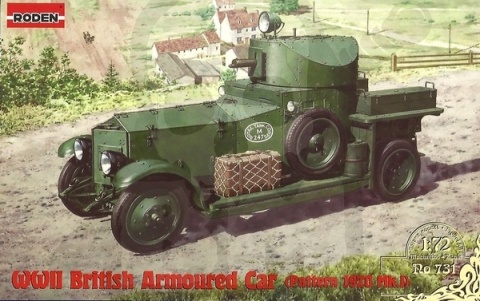 Roden 731 Pattern 1920 Mk.I 1:72 model samochodu pancernego z I i II wojny