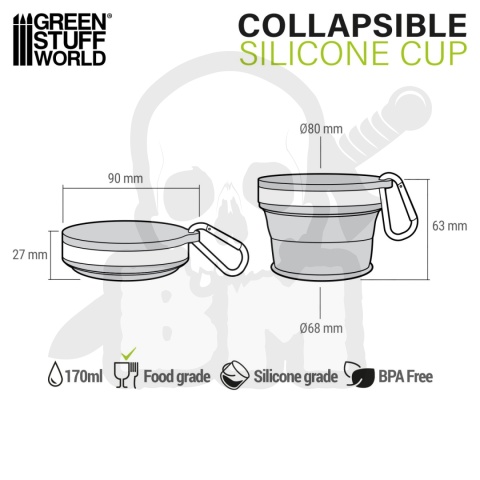 Silicone collapsible cup 170ml - składany silikonowy kubek