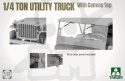 Takom 2214 US 1/4 Ton Utility Truck with Canvas Top 1:35 model samochodu