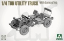 Takom 2214 US 1/4 Ton Utility Truck with Canvas Top 1:35 model samochodu