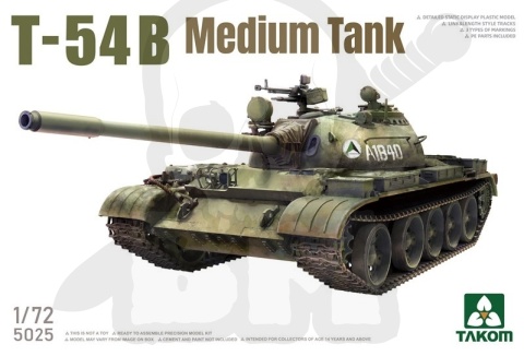 Takom 5025 T-54 B Medium Tank 1:72 model czołgu