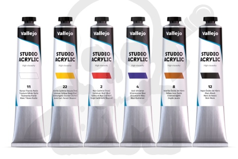 Vallejo 21999 Acrylic Studio Set - 6 x 58 ml zestaw farb dla artystów