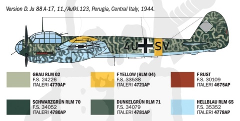 Italeri 1489 Junkers Ju 88 A-17 Torpedo Bomber 1:72 model samolotu
