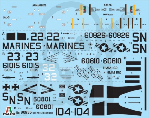 Italeri 90835 AH-1T Sea Cobra 1:48 model śmigłowca