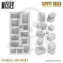 Silicone Molds - Supply Boxes 1:48-1:35 silikonowe formy skrzynki
