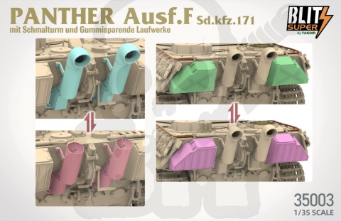 Takom 35003 Panther Ausf. F mit Schmalturm und Gummisparende Laufwerke Sd.kfz. 171 1:35
