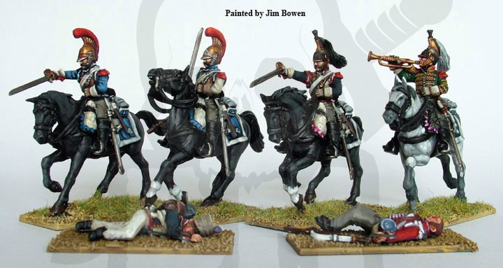 French Napoleonic Heavy Cavalry 1812-1815 Cuirassiers/Carabiniers 14 szt.