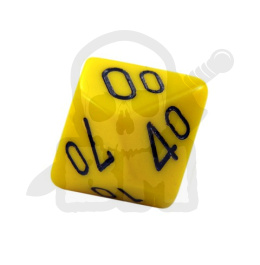 Kość RPG K10 00-90 kostka do gry żółta