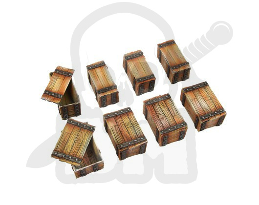 Wooden Crates (10) - drewniane skrzynki 10 szt.
