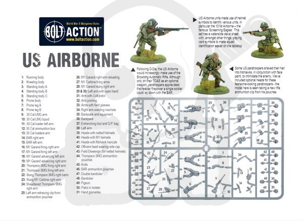US Airborne (plastic box) - amerykańscy spadochroniarze - 30 szt.