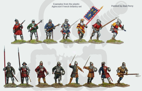 Agincourt French Infantry 1415-29 - francuska piechota - 42 szt.
