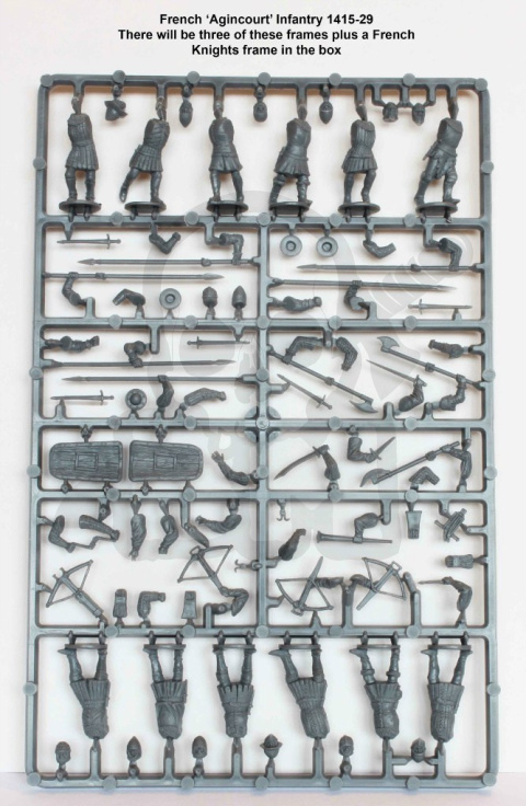 Agincourt French Infantry 1415-29 - francuska piechota - 42 szt.