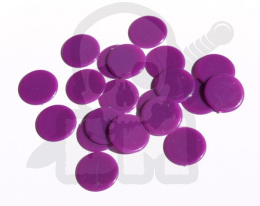 Licznik żeton 15x1,4 mm fioletowy / purple kpl. 20 szt. pchełki