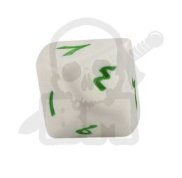 Kość arabska Arabic 1-10 White/green d10 kostka K10