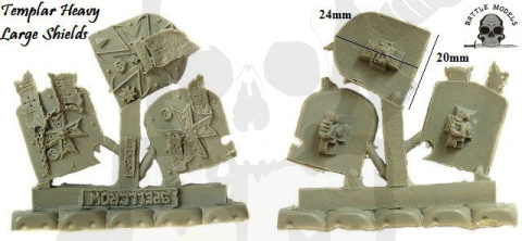 Templariusze - Duże Ciężkie Tarcze 3 szt. Templar Heavy Large Shields