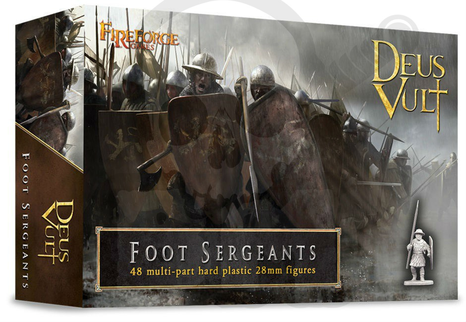 Foot Sergeants - Fire Forge 48 żołnierzy średniowieczni żołnierze