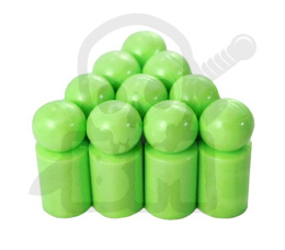 Pionki do gry - jasno zielone z dużą główką 10 szt. Ball pawn Light green