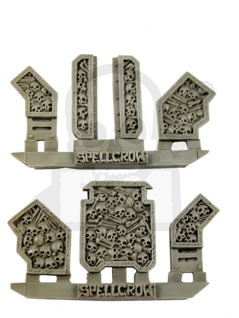 Płyty z Czaszkami Męczenników dla Lekkich Pojazdów 1 kpl. Skull Ornaments for Light Vehicles