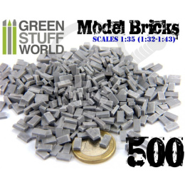 Model Bricks - Grey szare cegły 500 szt.