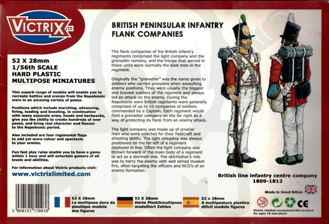 Napoleonic British Peninsular Flank Companies 52 szt.