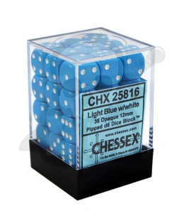 Kostki K6 12mm Chessex Light Blue 36 szt. + pudełko