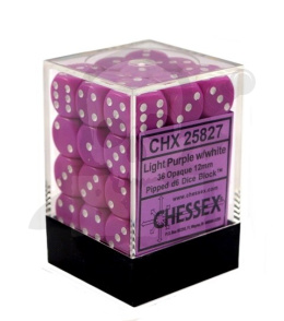 Kostki K6 12mm Chessex Light Purple 36 szt. + pudełko