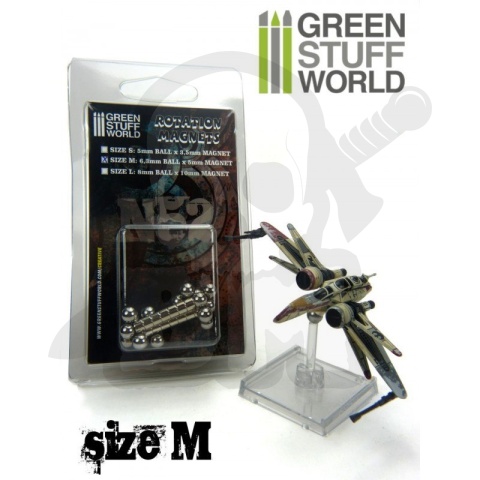 Magnesy obrotowe - rozmiar M 15 szt.