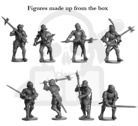 Foot Knights 1450-1500 Najemnicy rycerze żołnierze 6 figurek