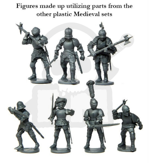 Foot Knights 1450-1500 Najemnicy rycerze żołnierze 6 figurek