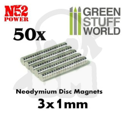 Neodymium Magnets 3x1mm - 50 units (N52)