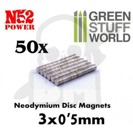 Magnesy neodymowe 3x0,5mm N52 50 szt.