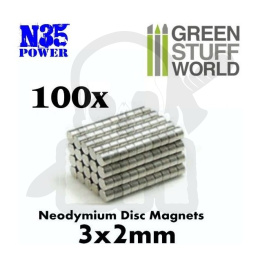 Magnesy neodymowe 3x2mm N35 100 szt.