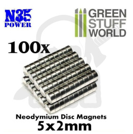 Neodymium Magnets 5x2mm - 100 units (N35)