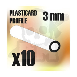 ABS Plasticard - Profile TUBE 3mm x10