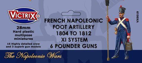 French Napoleonic Artillery 1804-1812 3 armaty 15 żołnierzy