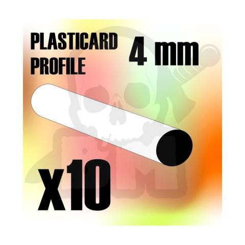 ABS Plasticard - Profile ROD 4mm 10 szt.