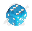 Kostki matowe K6 16mm spot jasnoniebieskie 12szt. - Opaque Light Blue