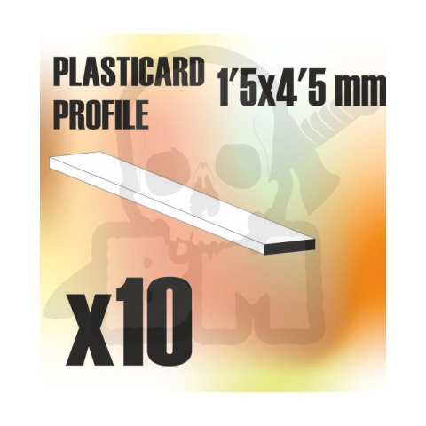 ABS Plasticard - Profile PLAIN 4,5mm x10